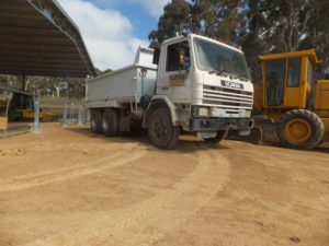Roads construction Scania onsite tipper Wet Hire Sutton NSW