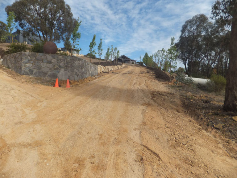 BEFORE - Rural Driveway upgrade Sutton NSW